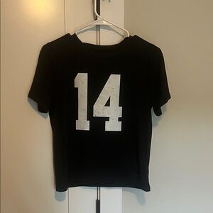 Source Unknown Black Tee with White Number